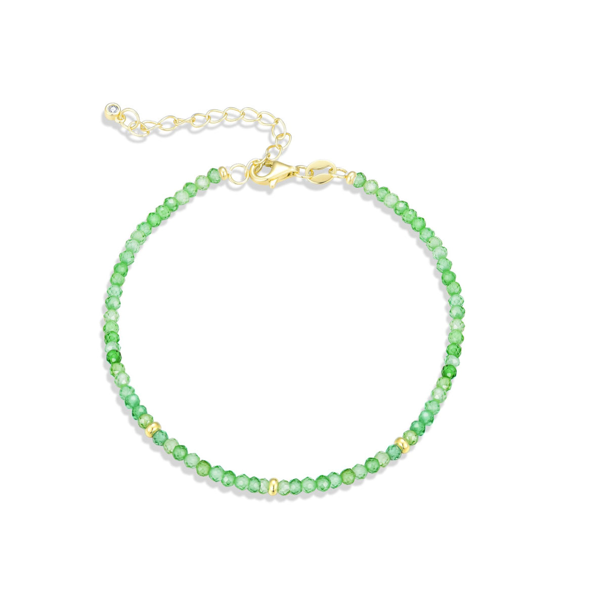 Nila Noor Amara Anklet Anklets Green Saphire