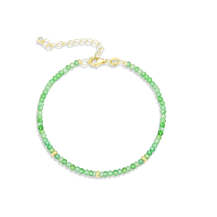 Nila Noor Amara Anklet Anklets Green Saphire