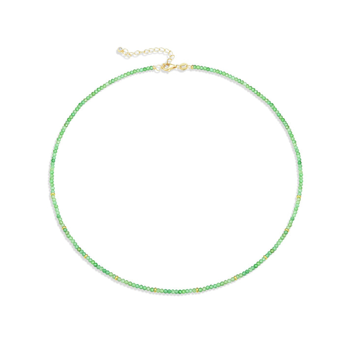 Nila Noor Amara Necklace Necklaces Green Saphire