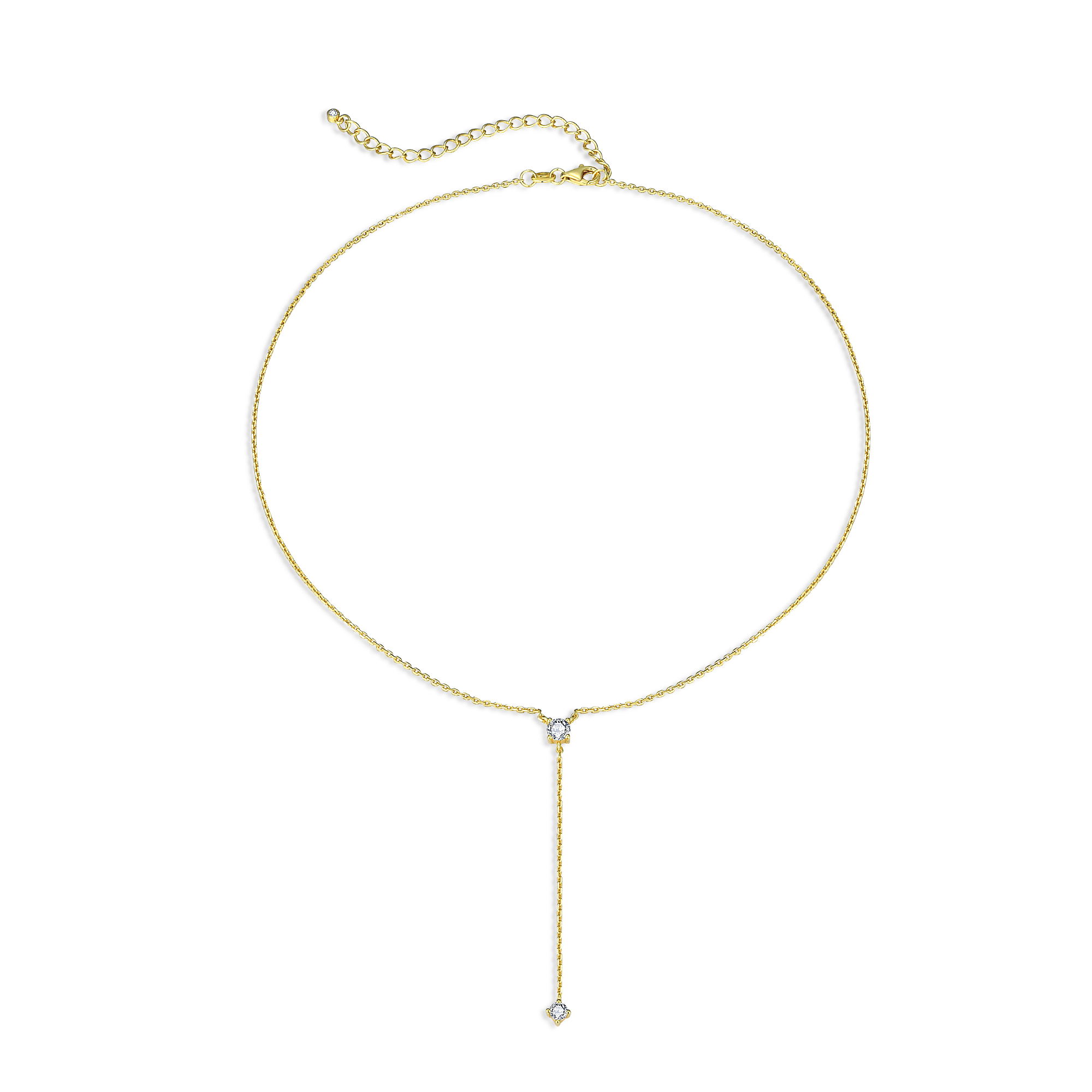Nila Noor Elle 2 stone Necklace Necklaces