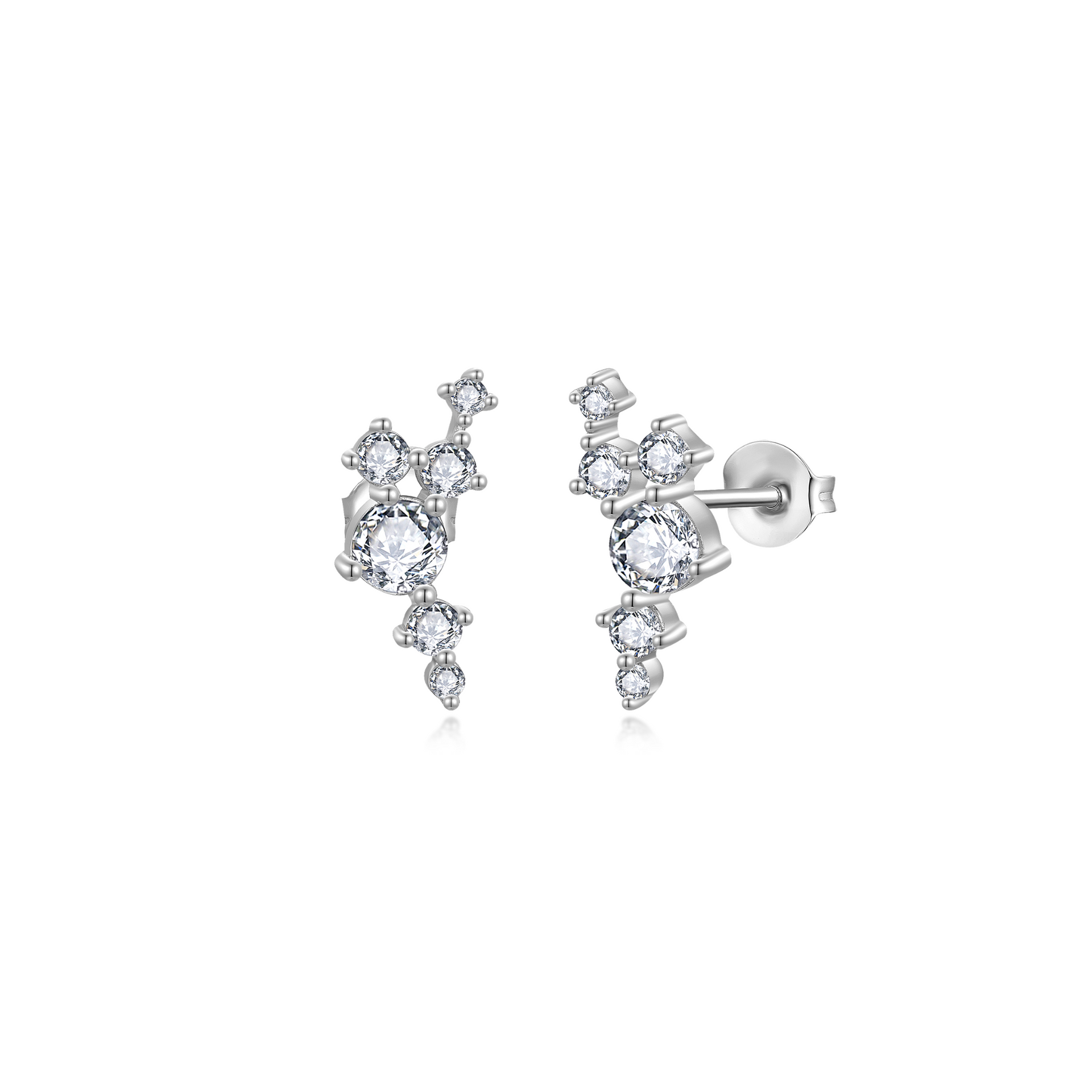 Elle - Multi Stud Earrings Silver