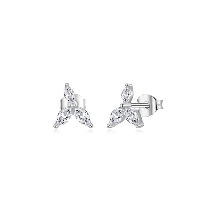 Nila Noor Noelle 3 stone Stud Earrings Earrings