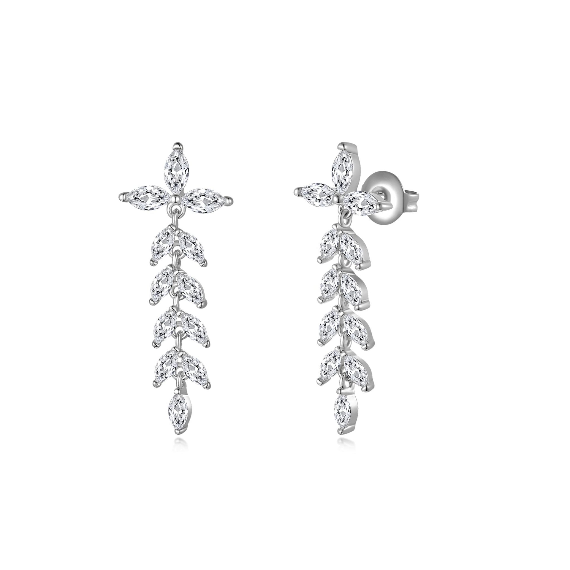 Noelle - Drop Earrings Silver