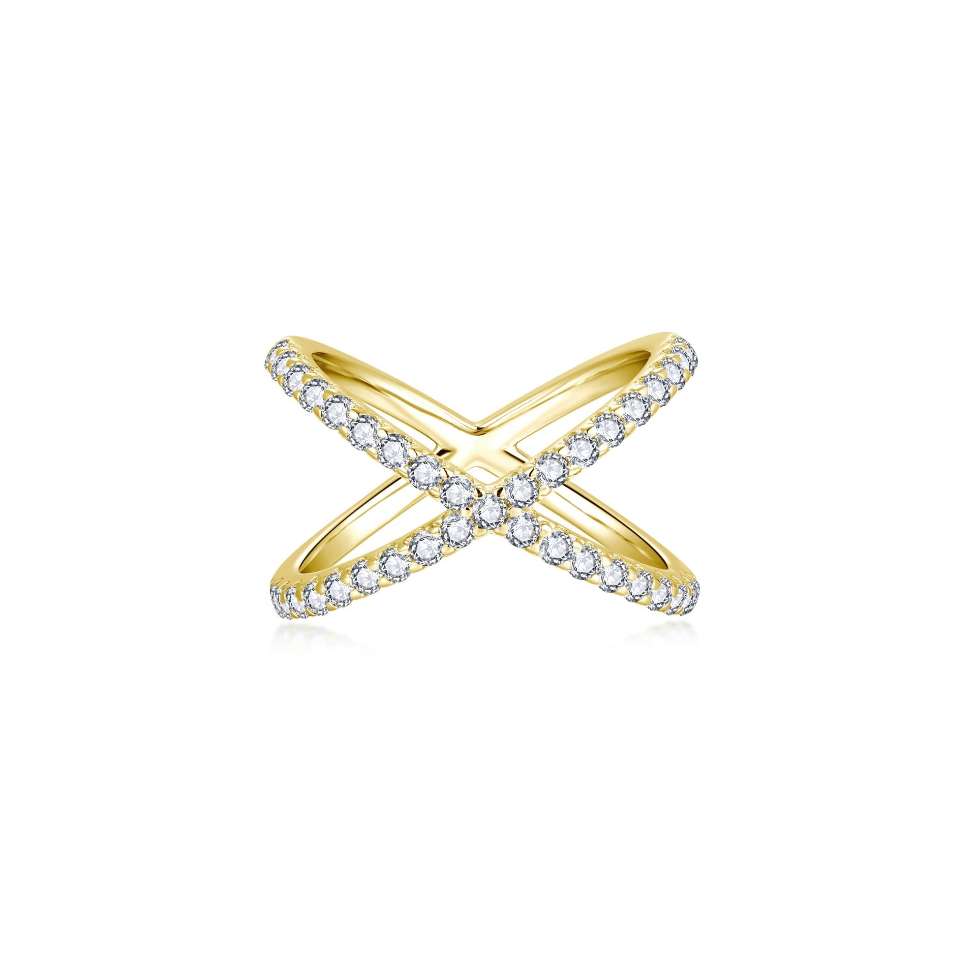 Ophelia - Cross Ring Gold