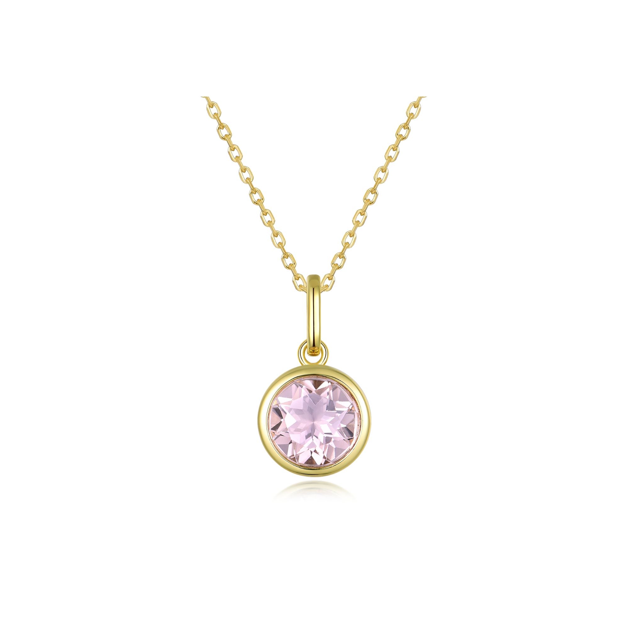 Nila Noor Selene Bezel Charm Pendants Morganite