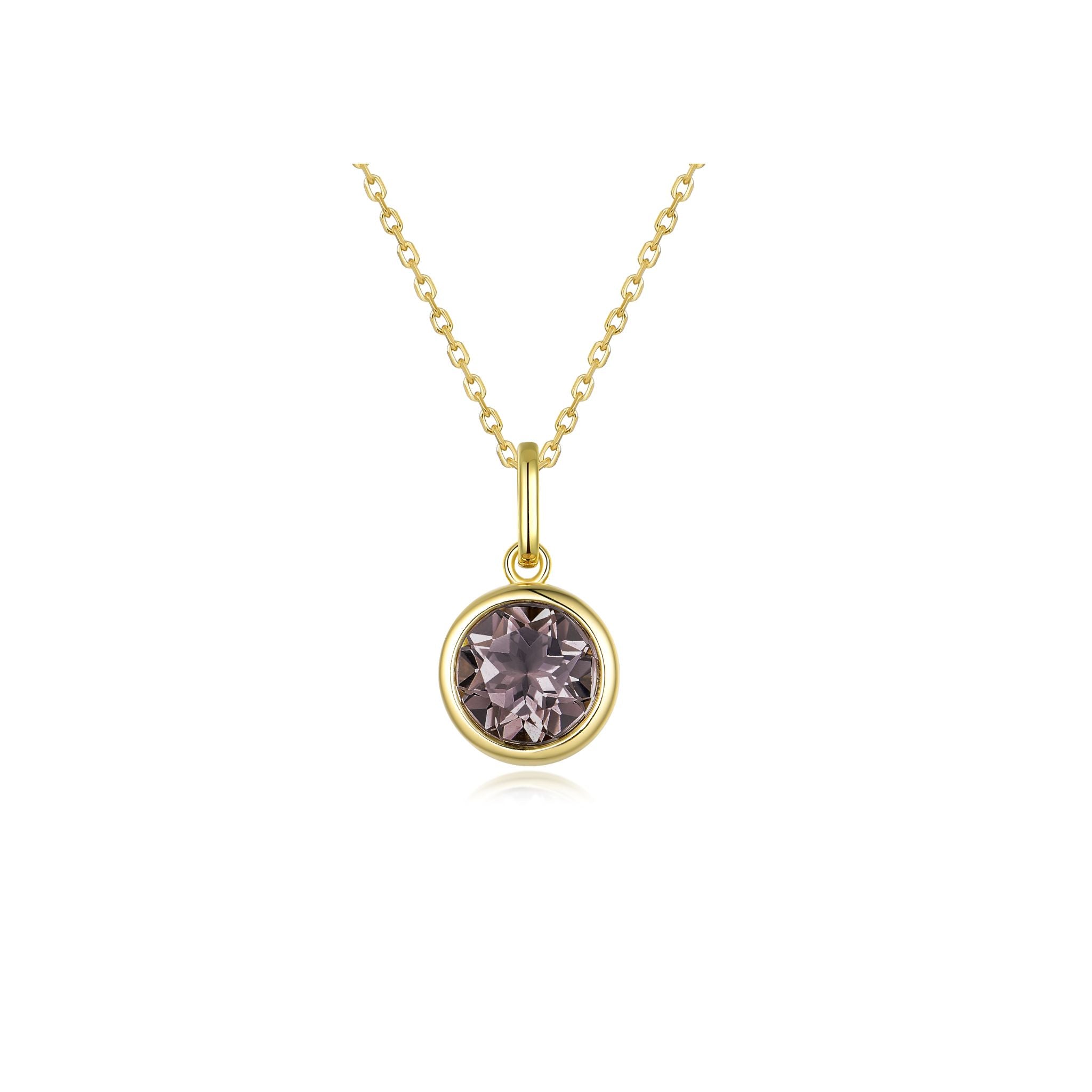 Nila Noor Selene Bezel Charm Pendants Smokey Quartz