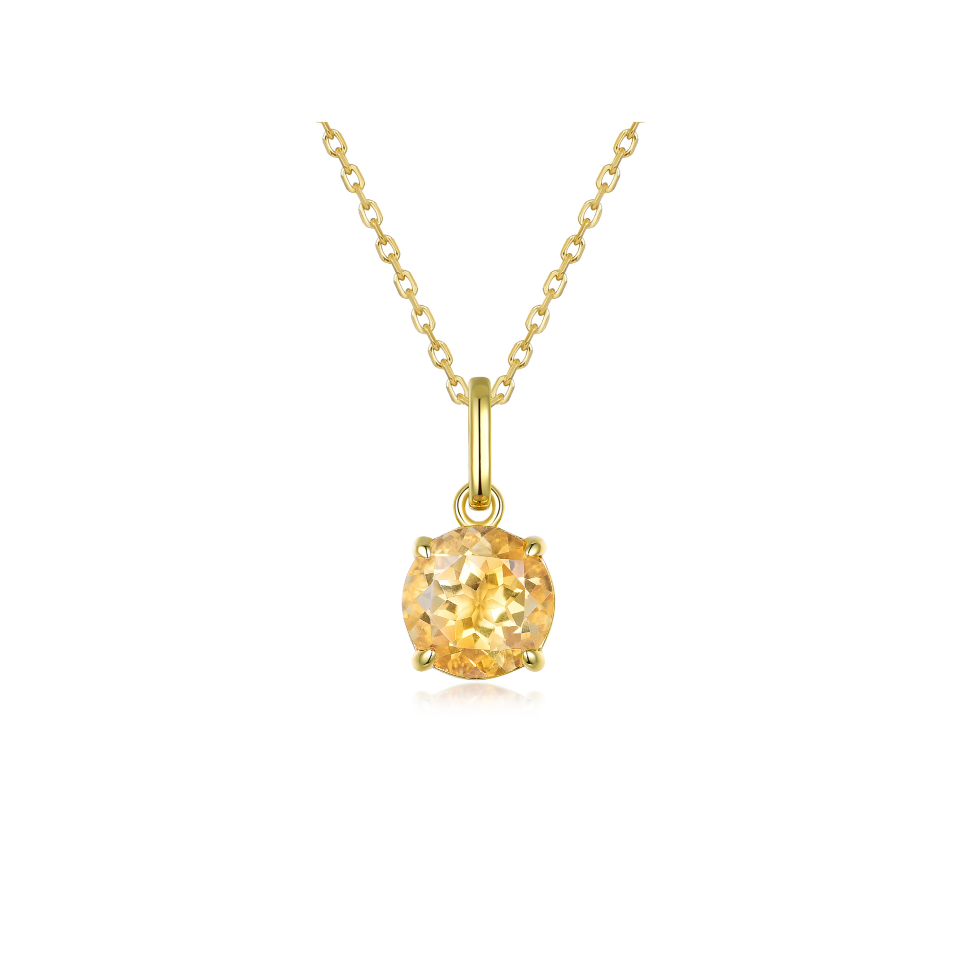 Selene - Citrine Prong Charm