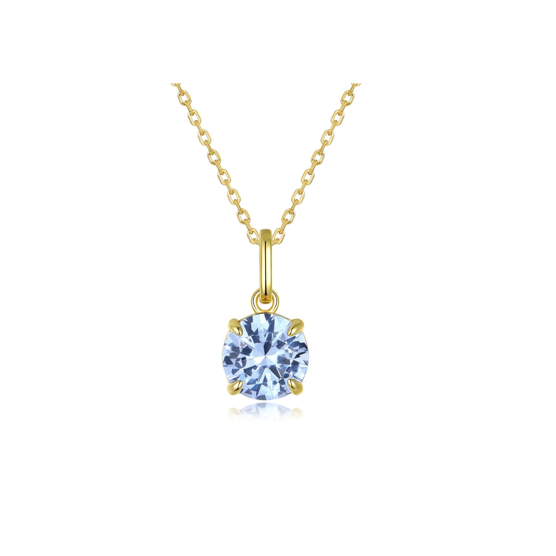Nila Noor Selene Prong Charm Pendants Blue CZ