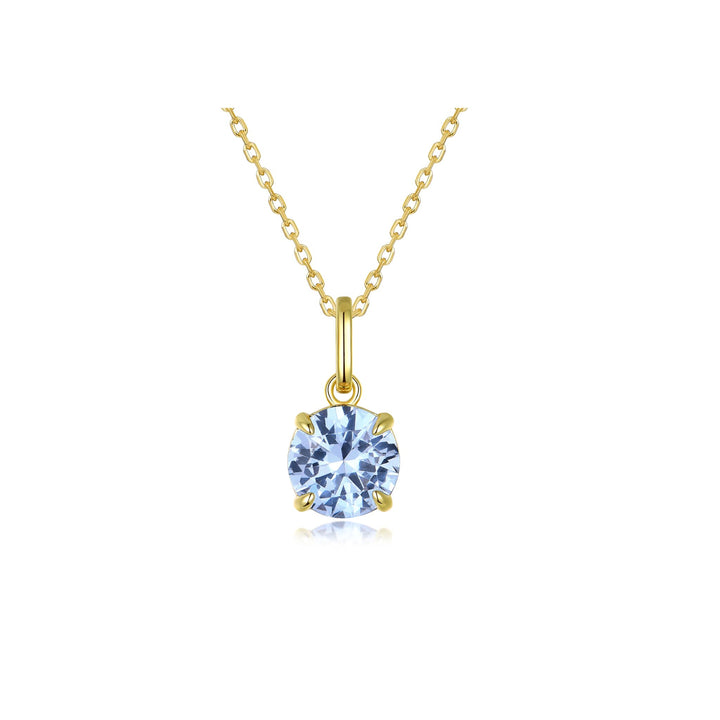 Nila Noor Selene Prong Charm Pendants Blue CZ