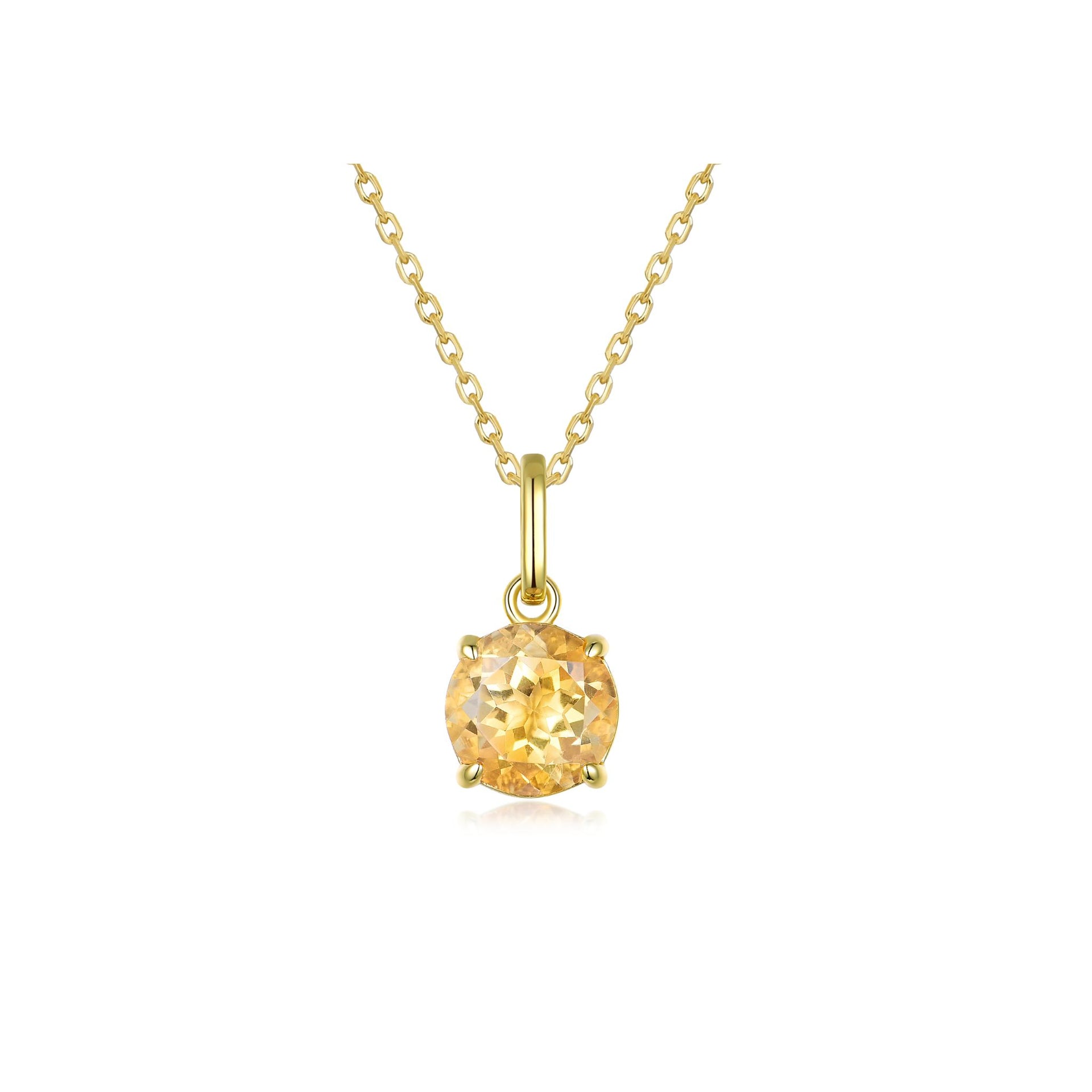 Nila Noor Selene Prong Charm Pendants Citrine