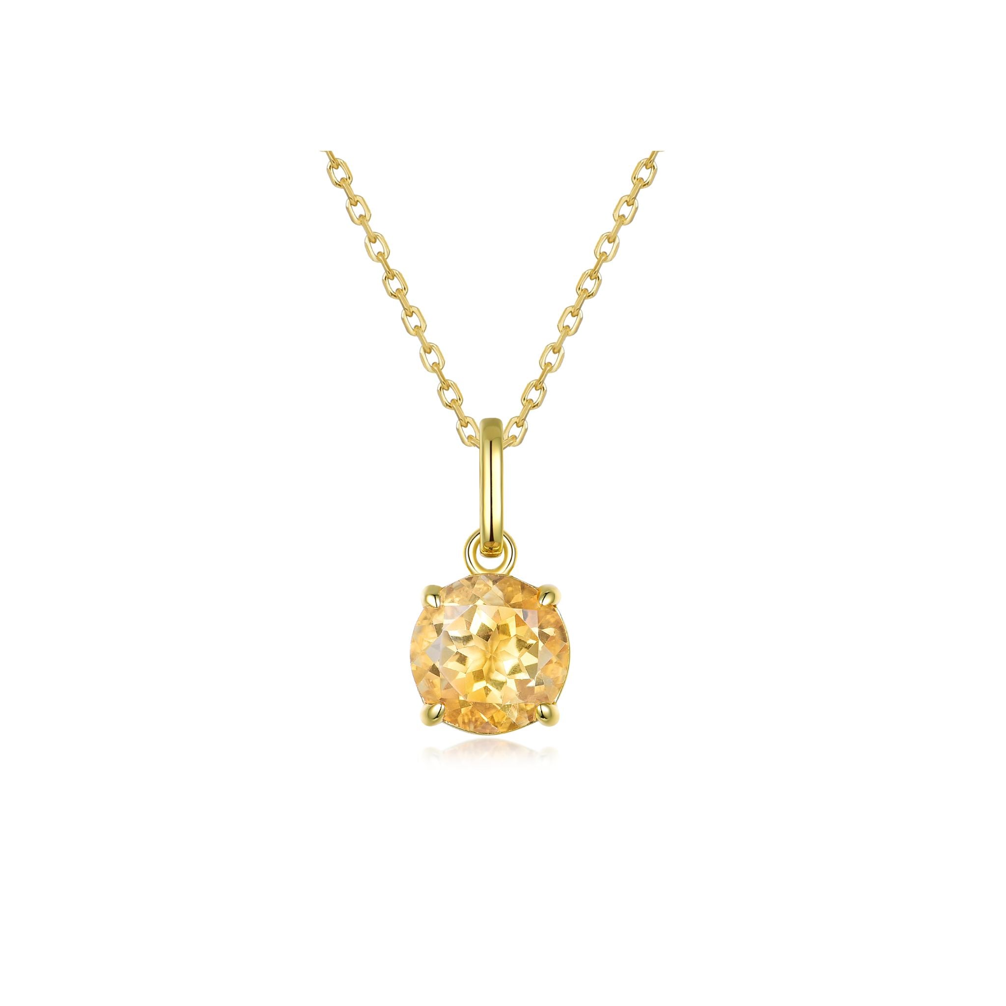 Nila Noor Selene Prong Charm Pendants Citrine