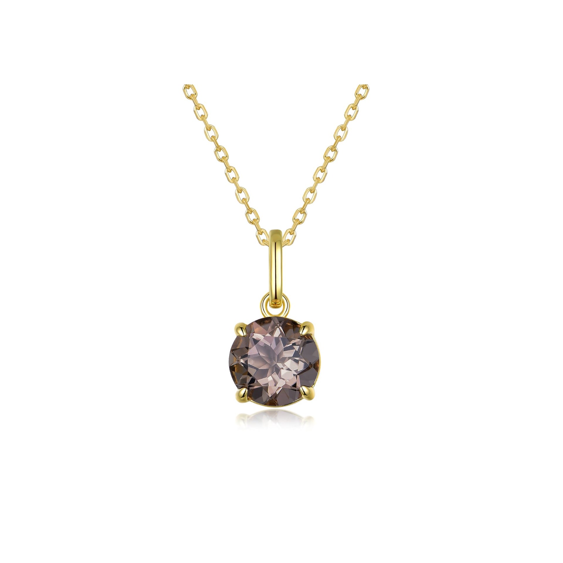 Nila Noor Selene Prong Charm Pendants Smokey Quartz