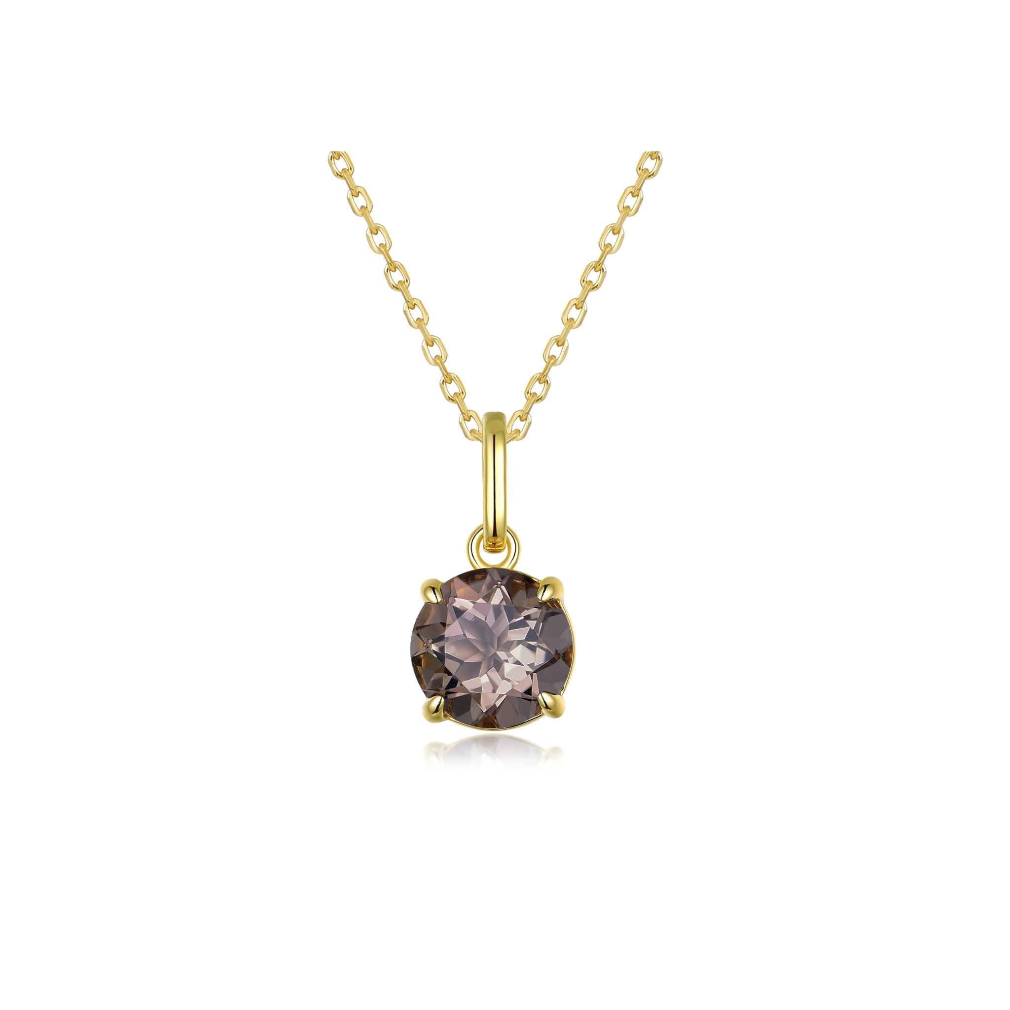 Nila Noor Selene Prong Charm Pendants Smokey Quartz