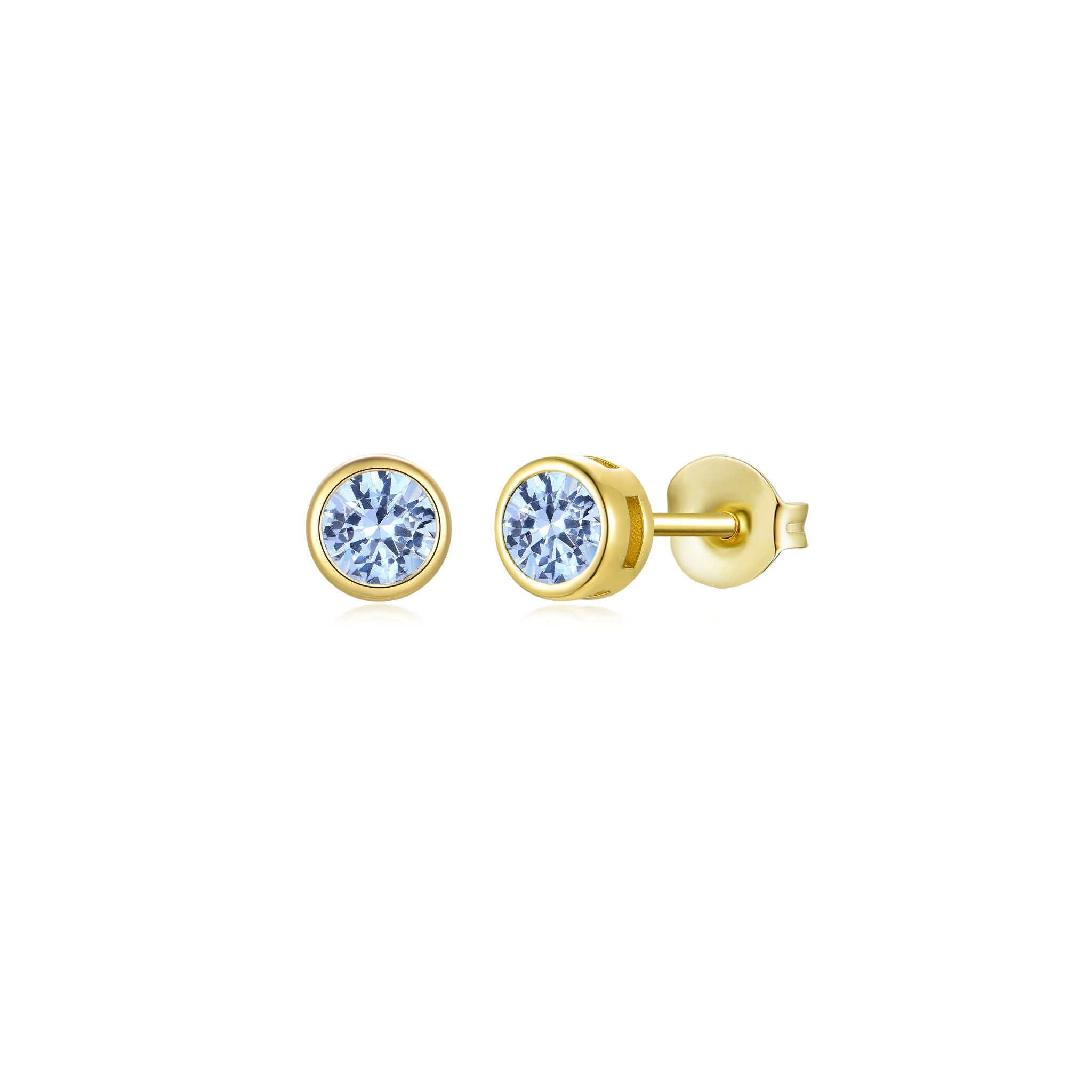 Nila Noor Selene Studs Earrings Blue CZ