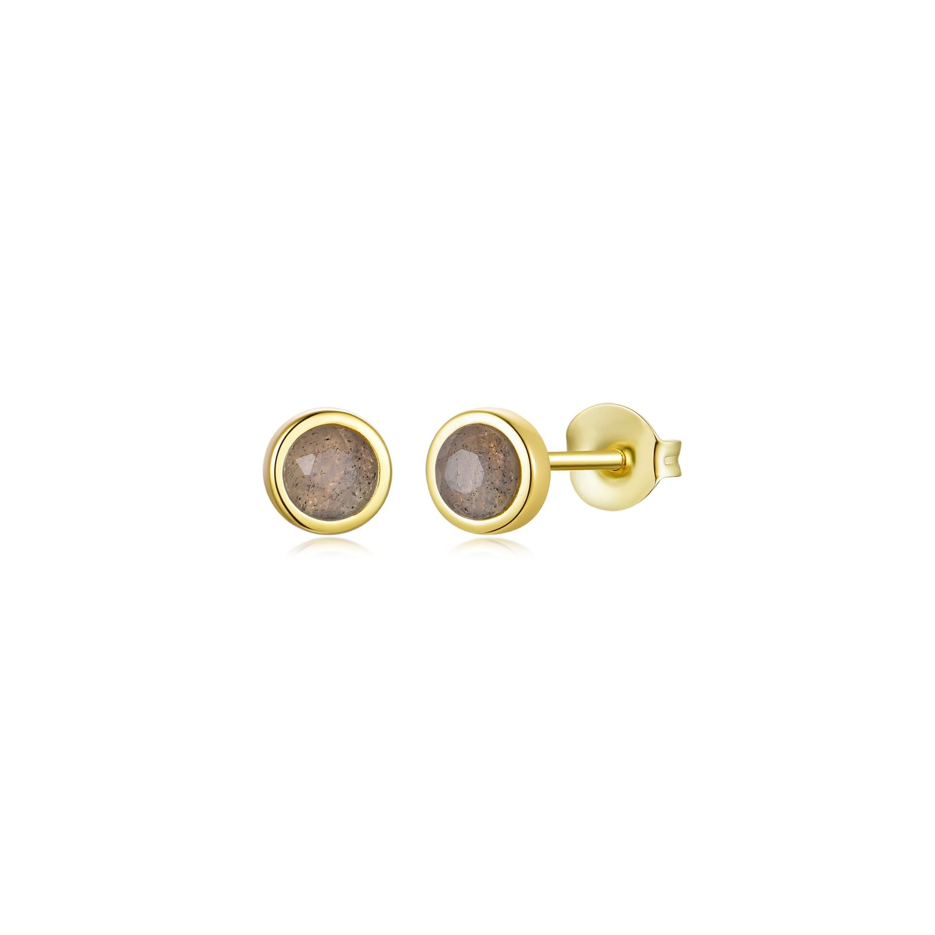 Nila Noor Selene Studs Earrings Labradorite