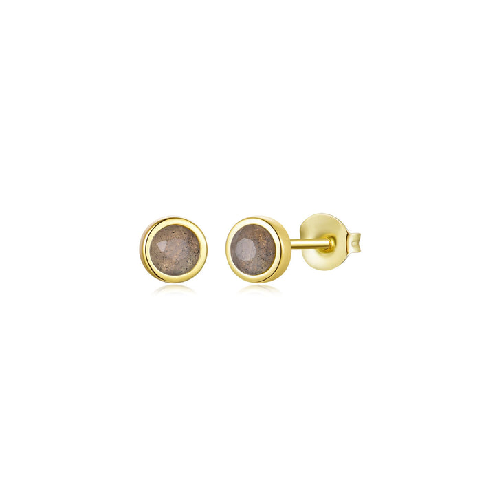 Nila Noor Selene Studs Earrings Labradorite