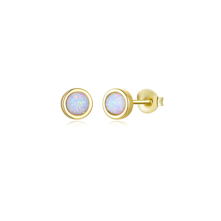 Nila Noor Selene Studs Earrings Opal
