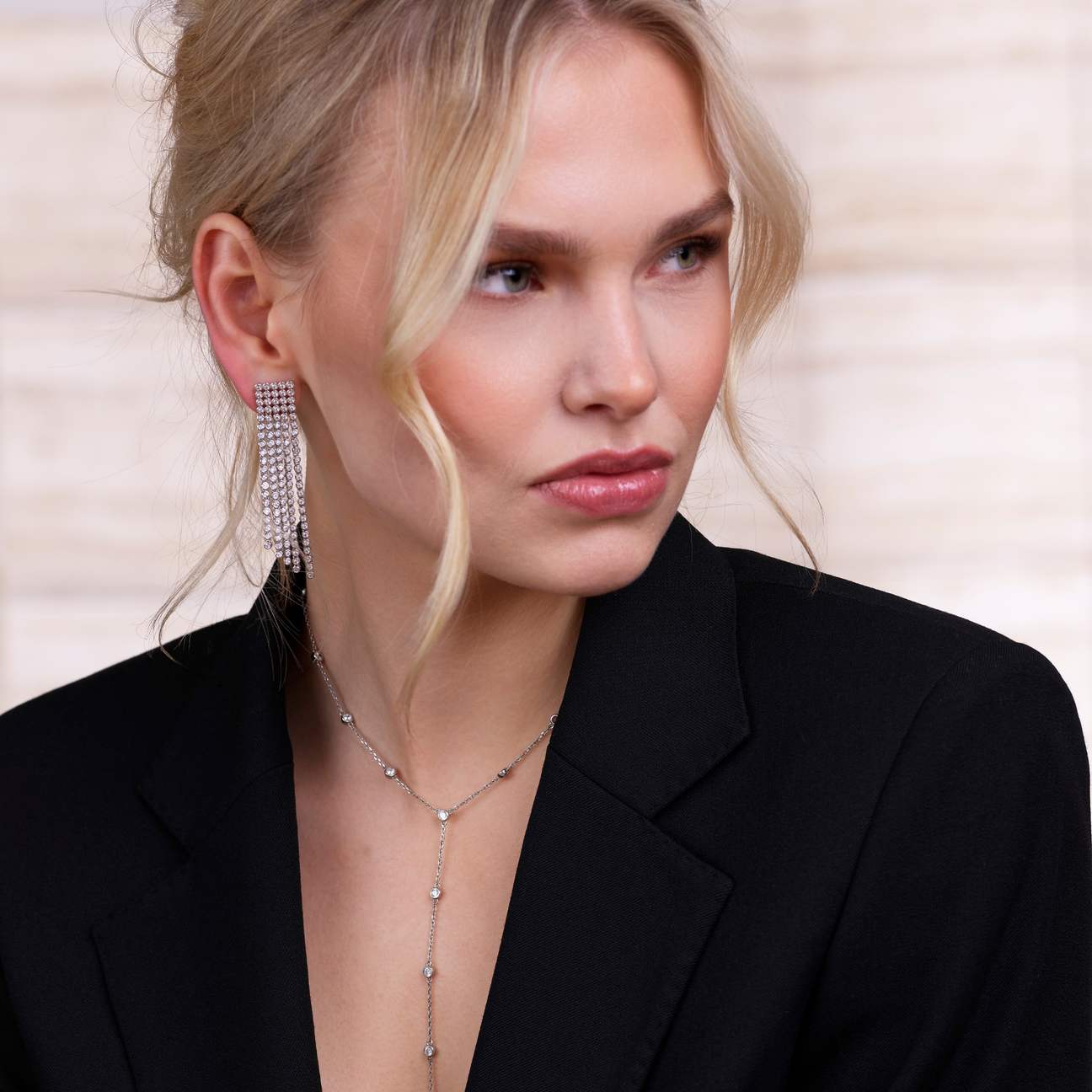 Sofie - Drop Necklace Silver