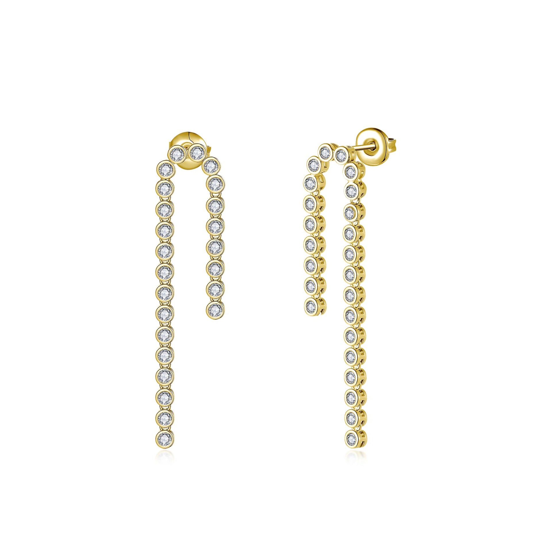 Nila Noor Sofie Double Drop Earrings Earrings Gold