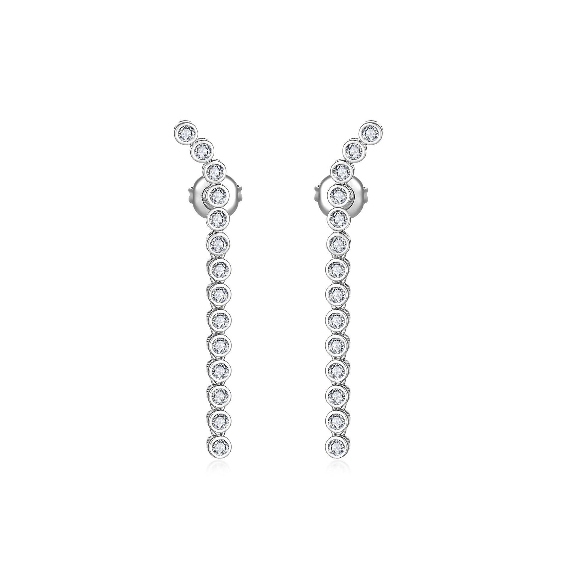 Nila Noor Sofie Drop Earrings Earrings Silver