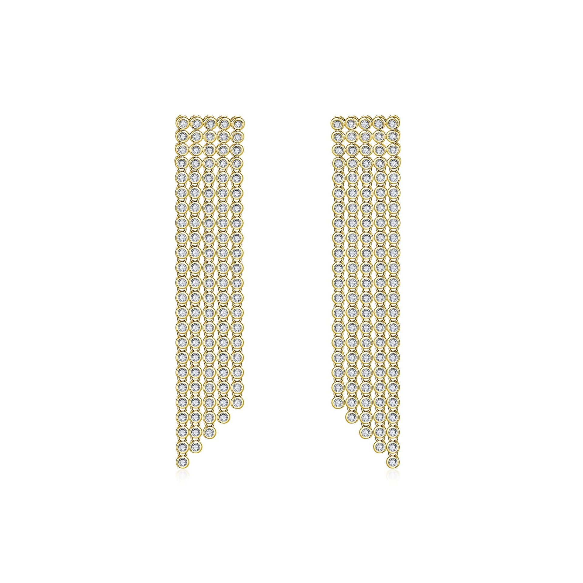 Sofie - Extravagant Drop Earrings Gold