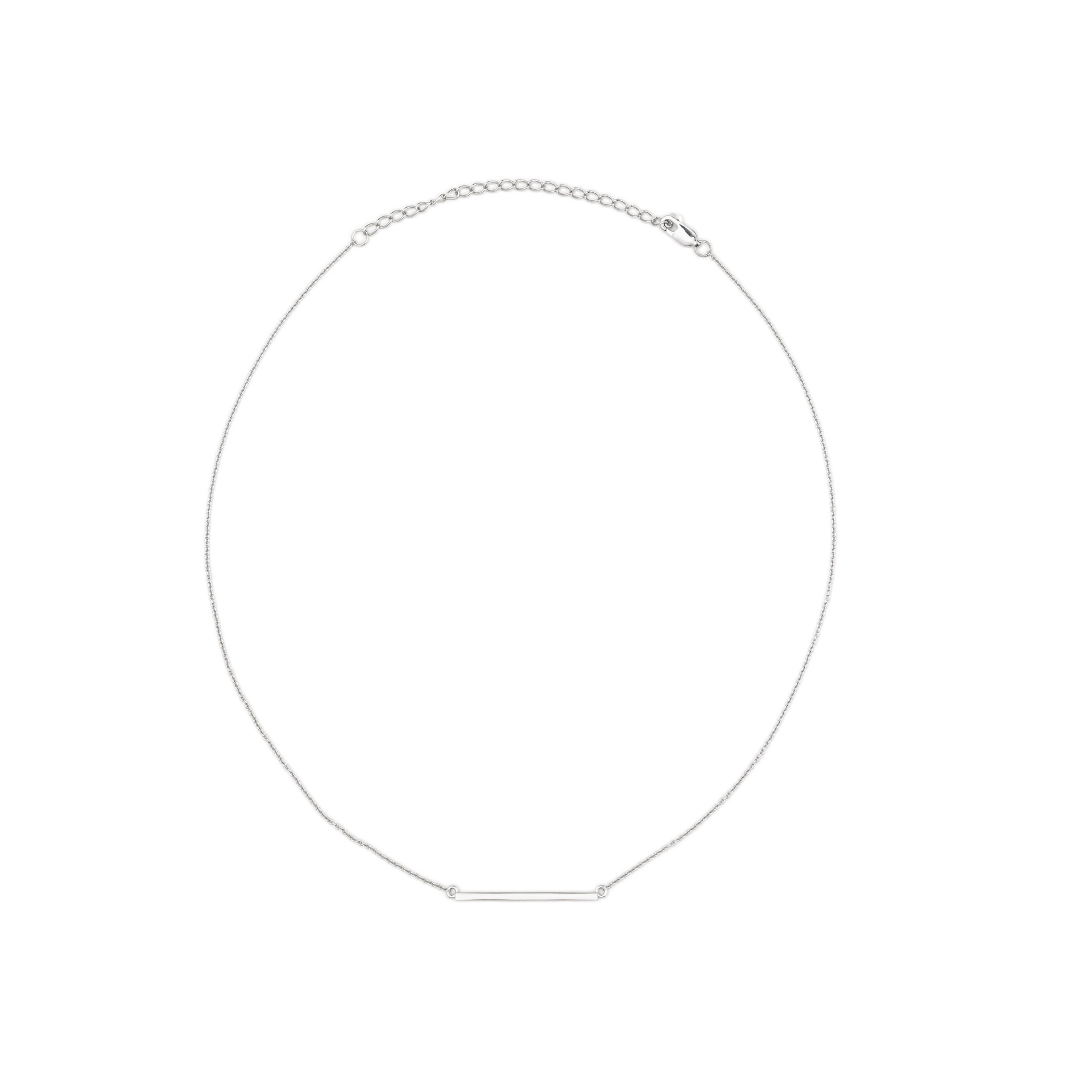Una  - Horizontal Necklace Silver