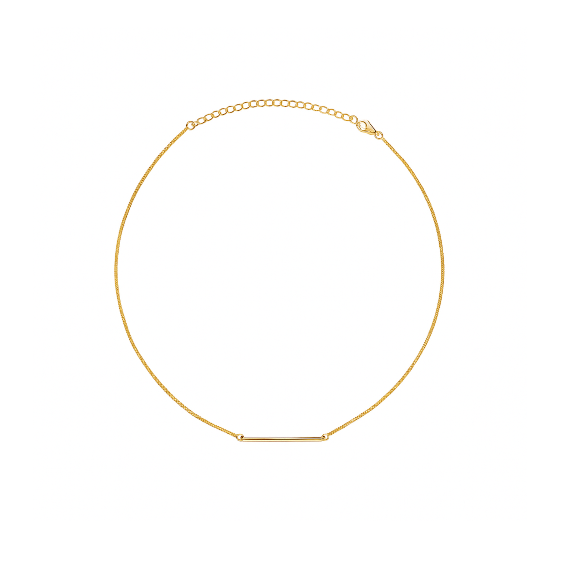 Una  - Horizontal Necklace Gold
