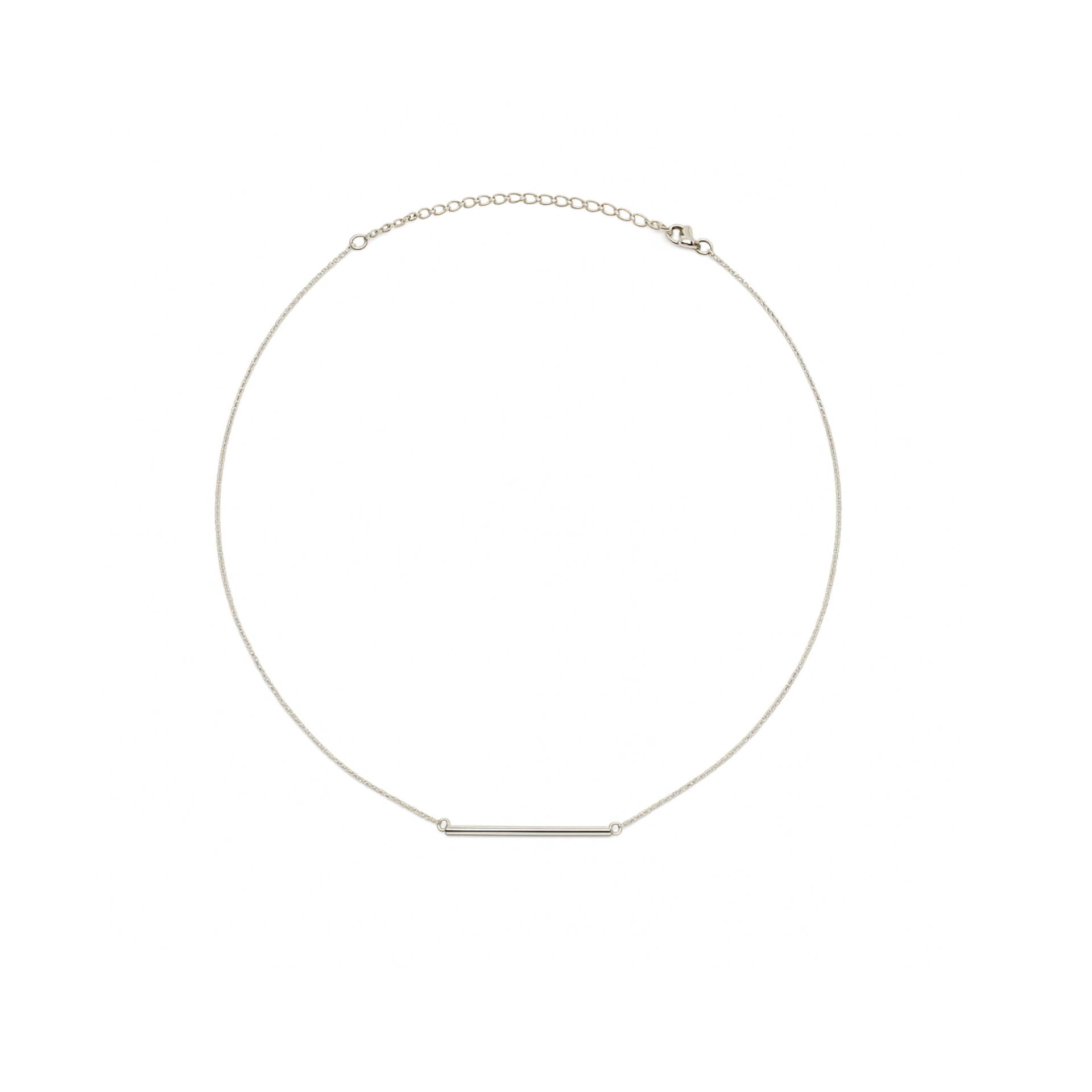 Una  - Horizontal Necklace Silver